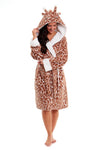 Ladies Giraffe Robe with Novelty Hood