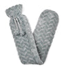 Luxury Plush Extra Long Cut Grey Hot Water Bottle