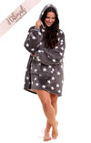 Luxury Star Print Hoodie Blanket Sweatshirt  